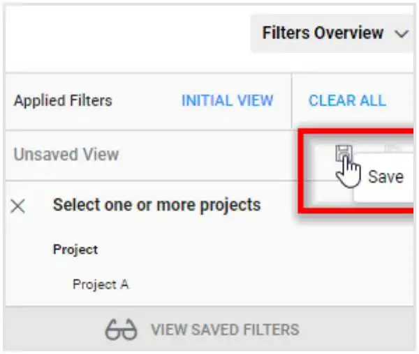 Save Filter View Configuration
