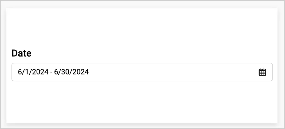 A Date Picker Filter
