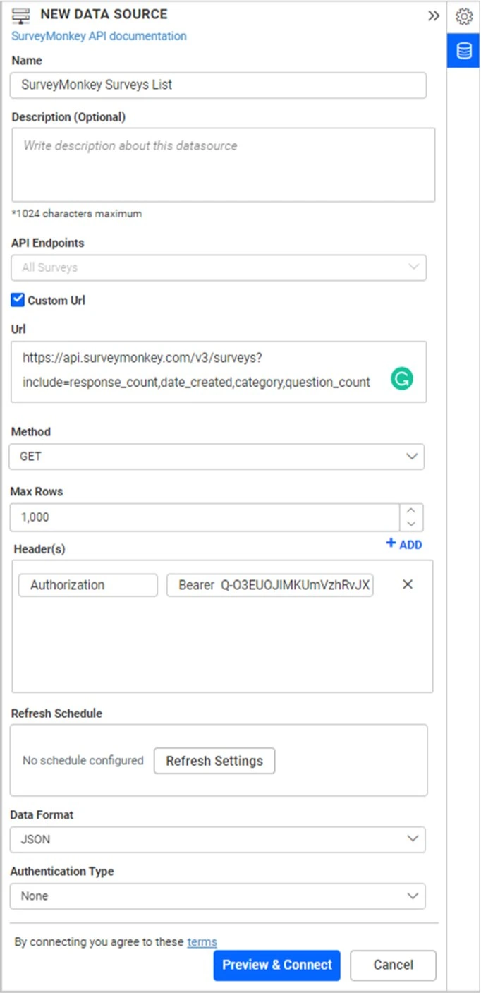 SurveyMonkey Data Source