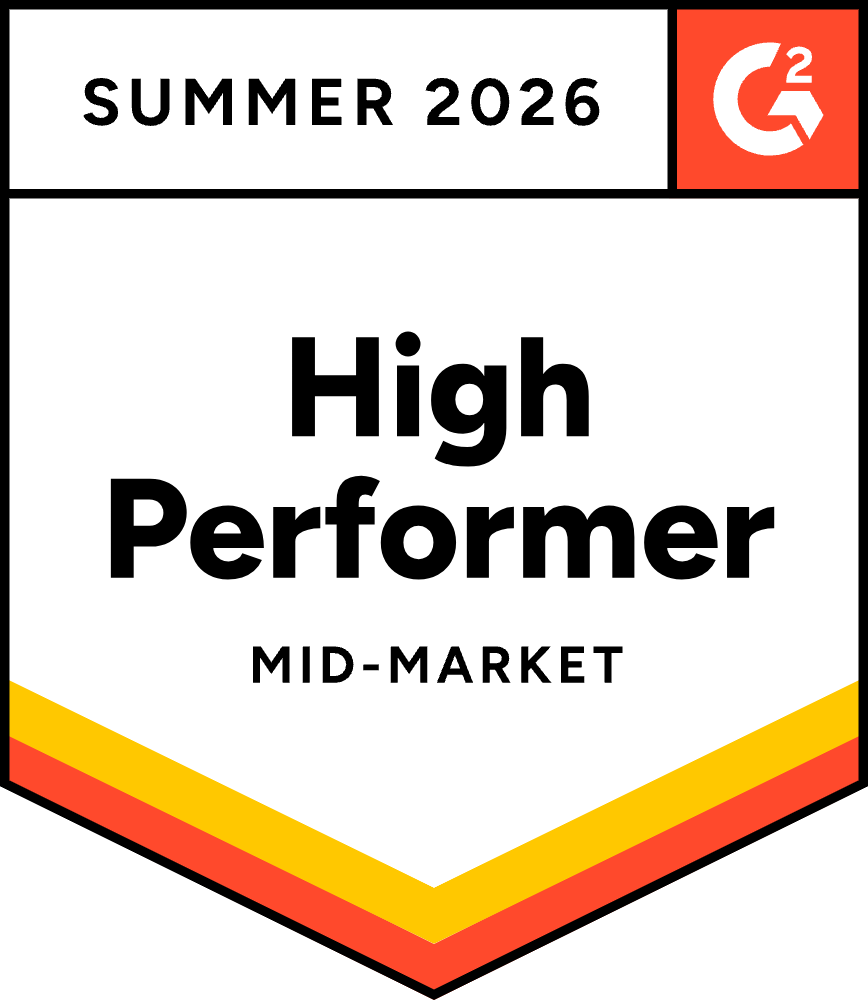 G2 High Performer — Summer 2026 Mid-Market