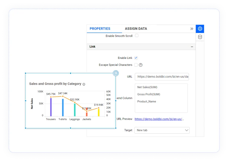 Linked Analytics and Reports